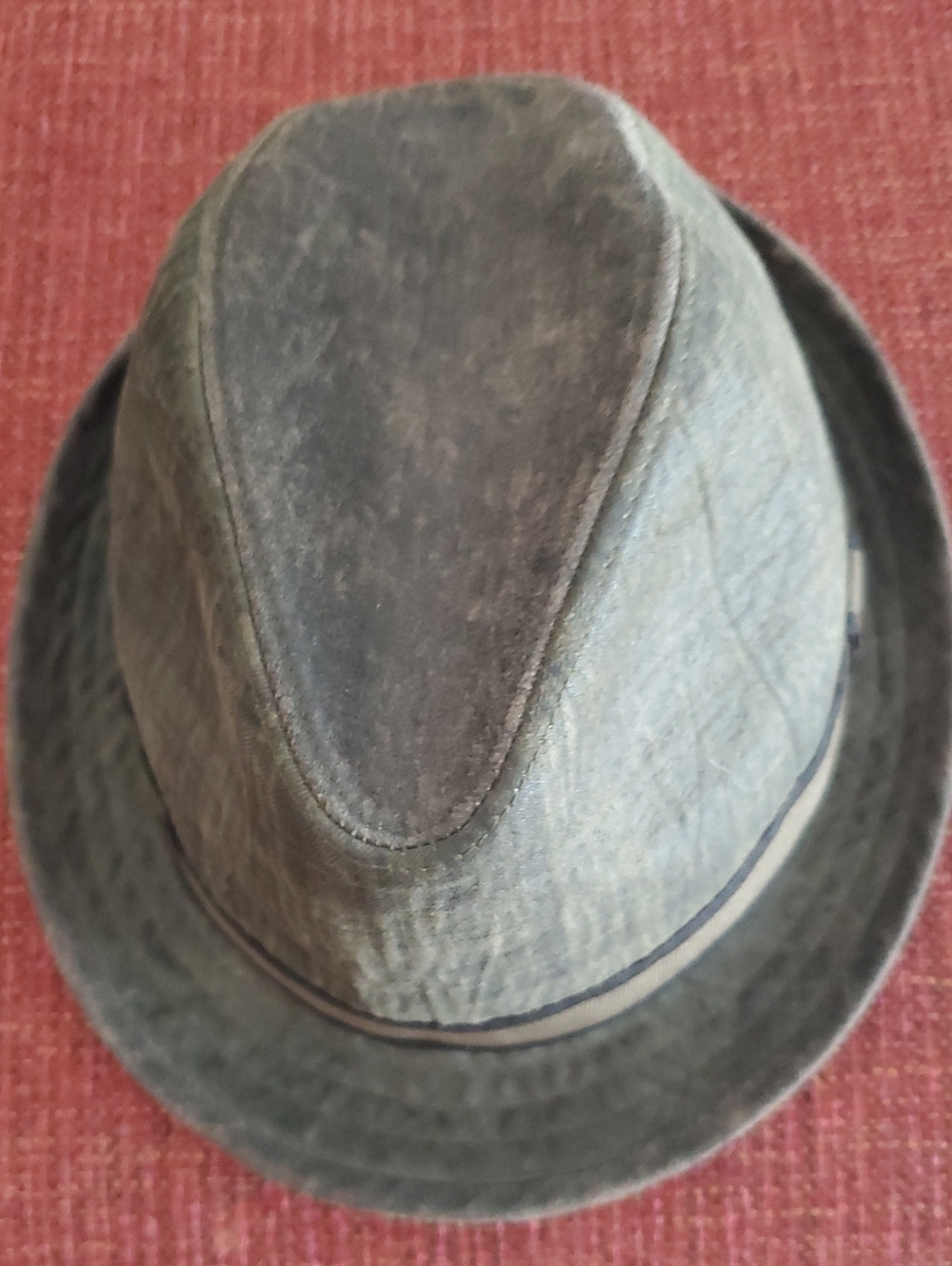 Bailey Of Hollywood Grey Cotton Blend Black Fedora Hat Med